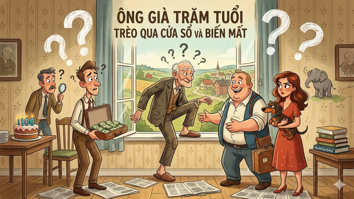Review sách “Ông già trèo qua cửa sổ vào biến mất”